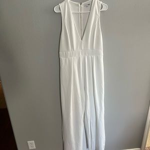 Fashion nova white jumpsuit with over skirt